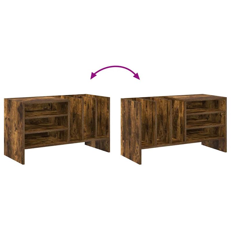 Casa si Gradina - Mobilier - Dulapuri si sifoniere - Dulapuri - Dulap pentru discuri de vinil Stejar fumuriu 78,5 x 35 x 45 cm - Infinity.ro