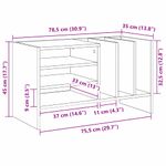 Casa si Gradina - Mobilier - Dulapuri si sifoniere - Dulapuri - Dulap pentru discuri de vinil Stejar fumuriu 78,5 x 35 x 45 cm - Infinity.ro
