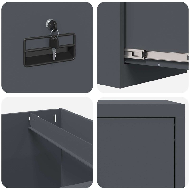 Casa si Gradina - Mobilier - Dulapuri si sifoniere - Dulapuri - Dulap pentru Fisiere cu sertar Antracit 44 x 50 x 106.5 cm - Infinity.ro