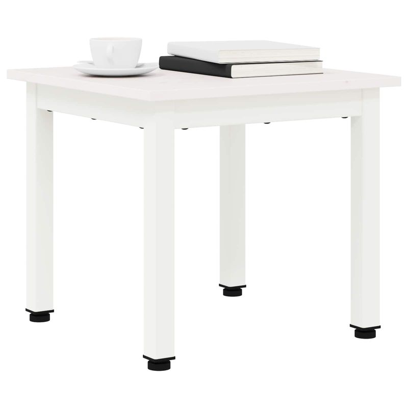 Casa si Gradina - Mobilier - Mese si birouri - Masute de cafea - Masa de cafea Alb 40 x 40 x 36 cm Lemn de pin masiv - Infinity.ro