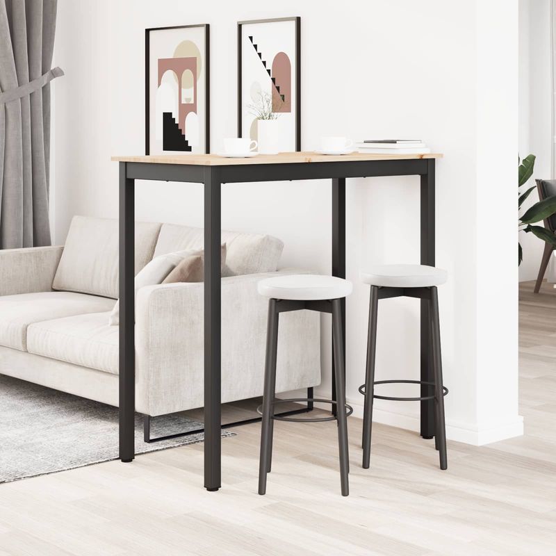 Casa si Gradina - Mobilier - Mese si birouri - Mese bucatarie si dining - Masa de bar natural 110 x 55 x 105 cm Lemn de pin masiv - Infinity.ro