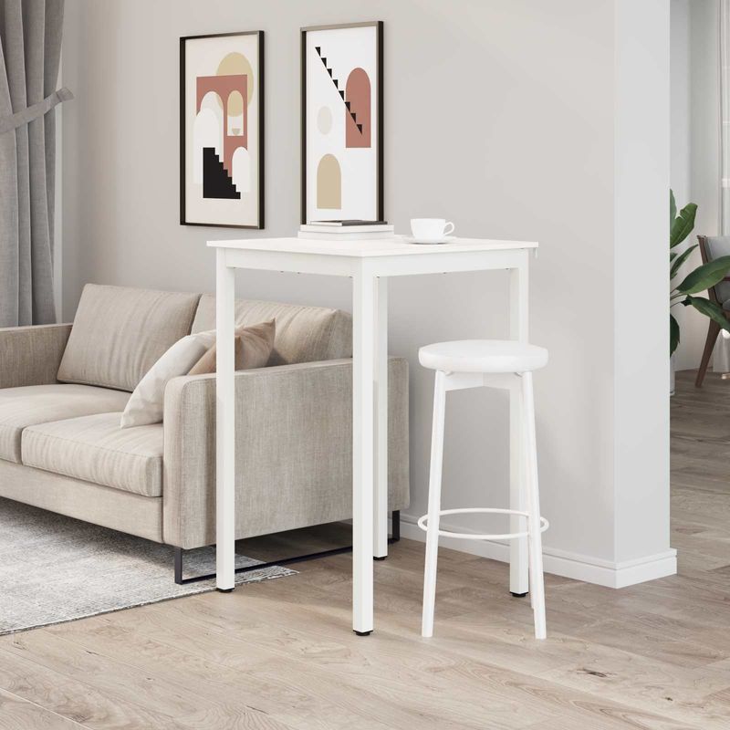 Casa si Gradina - Mobilier - Mese si birouri - Mese bucatarie si dining - Masa de bar Alb 110 x 55 x 105 cm Lemn de pin masiv - Infinity.ro