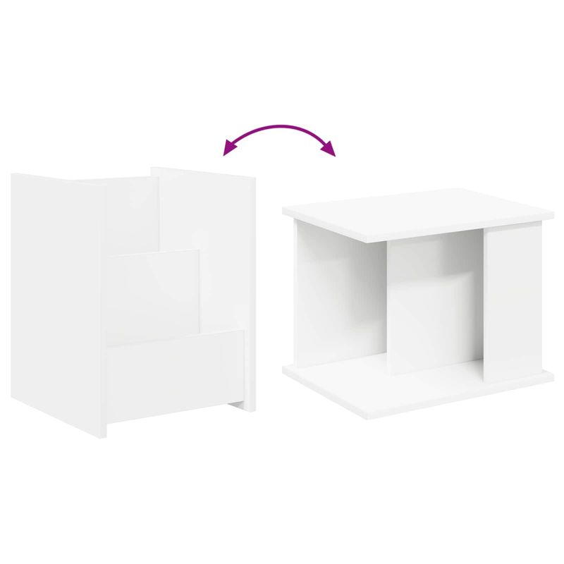 Casa si Gradina - Mobilier - Biblioteci si rafturi - Rafturi - Raft pentru reviste cu raft Alb 35 x 35 x 45 cm Lemn compozit - Infinity.ro