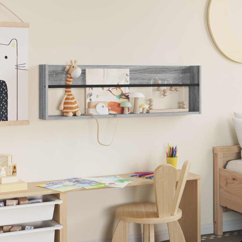 Casa si Gradina - Mobilier - Biblioteci si rafturi - Rafturi - Raft pentru reviste Gri Sonoma 100 x 12 x 30 cm Lemn compozit - Infinity.ro