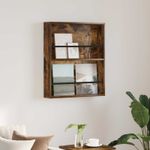 Casa si Gradina - Mobilier - Biblioteci si rafturi - Rafturi - Raft pentru reviste cu raft Stejar fumuriu 60 x 12 x 70 cm - Infinity.ro