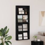 Casa si Gradina - Mobilier - Biblioteci si rafturi - Rafturi - Raft pentru reviste cu raft 2 pcs Stejar Negru 60 x 12 x 70 cm - Infinity.ro