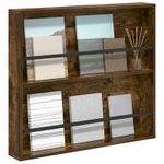 Casa si Gradina - Mobilier - Biblioteci si rafturi - Rafturi - Raft pentru reviste cu raft Stejar fumuriu 80 x 12 x 70 cm - Infinity.ro