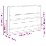 Casa si Gradina - Mobilier - Biblioteci si rafturi - Rafturi - Raft pentru reviste Lemn vechi 100 x 12 x 70 cm Lemn compozit - Infinity.ro