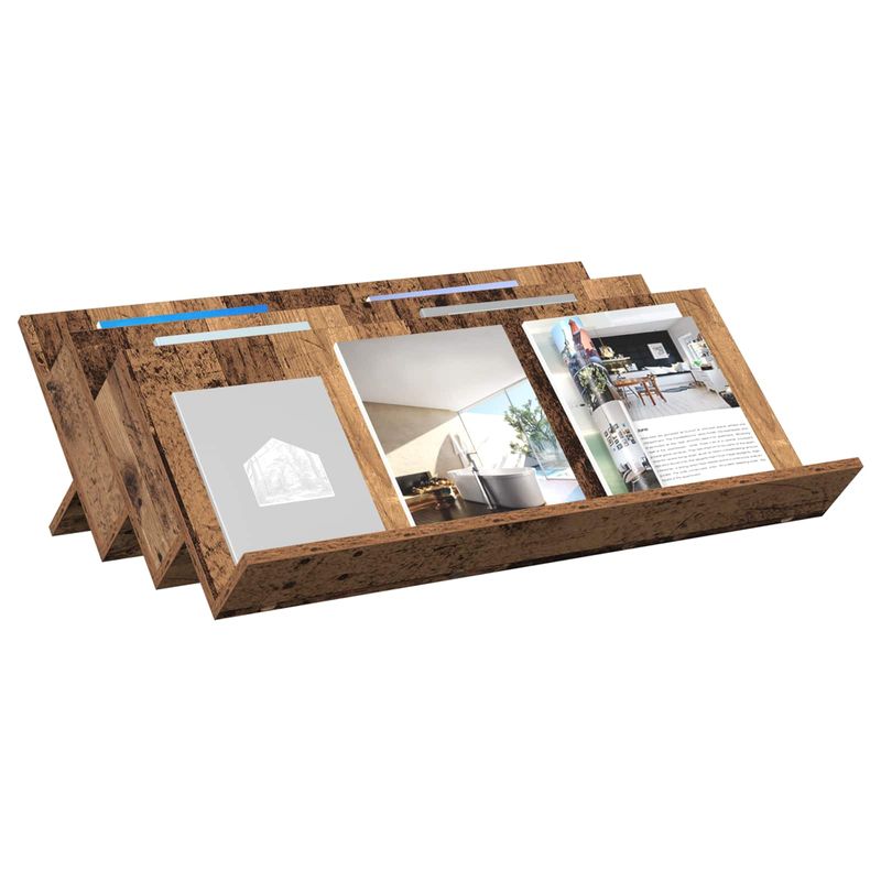 Casa si Gradina - Mobilier - Biblioteci si rafturi - Rafturi - Raft pentru reviste Lemn vechi 90 x 53 x 28,5 cm Lemn compozit - Infinity.ro