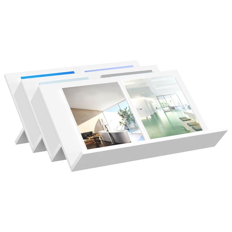 Casa si Gradina - Mobilier - Biblioteci si rafturi - Rafturi - Raft pentru reviste cu raft Alb 65 x 53 x 28,5 cm Lemn compozit - Infinity.ro