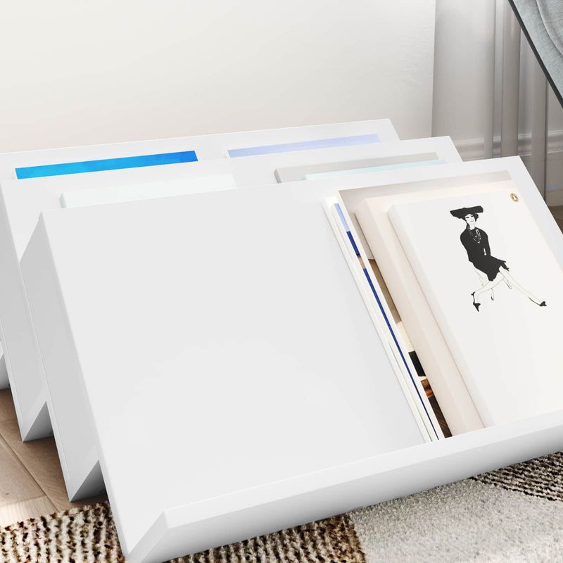 Casa si Gradina - Mobilier - Biblioteci si rafturi - Rafturi - Raft pentru reviste cu raft Alb 65 x 53 x 28,5 cm Lemn compozit - Infinity.ro