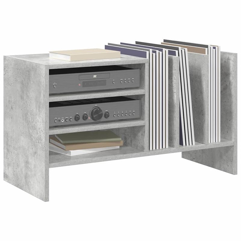 Casa si Gradina - Mobilier - Dulapuri si sifoniere - Dulapuri - Dulap pentru discuri de vinil Gri din beton 78,5 x 35 x 45 cm - Infinity.ro