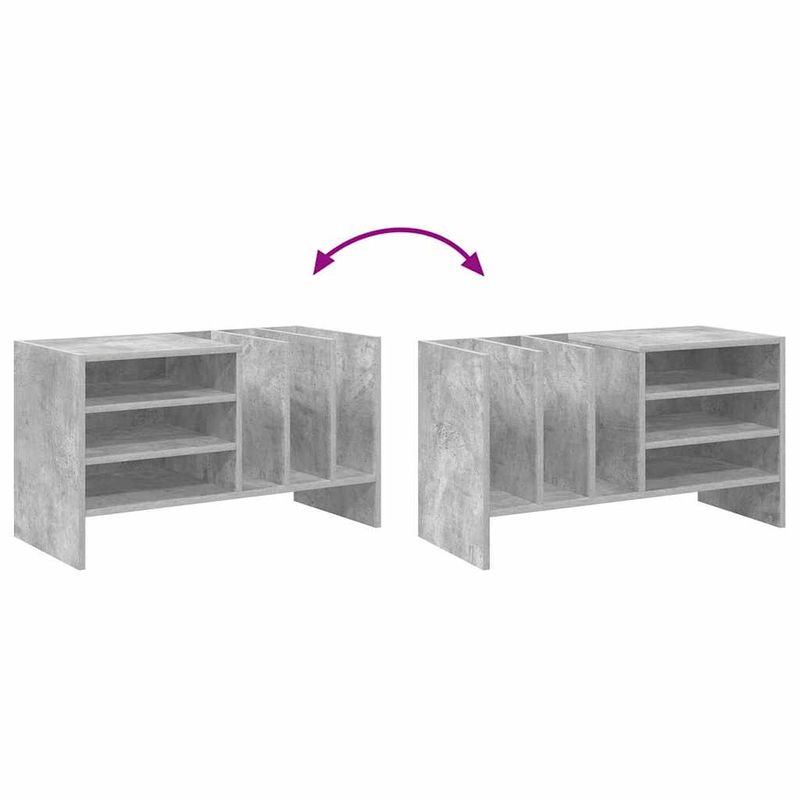Casa si Gradina - Mobilier - Dulapuri si sifoniere - Dulapuri - Dulap pentru discuri de vinil Gri din beton 78,5 x 35 x 45 cm - Infinity.ro