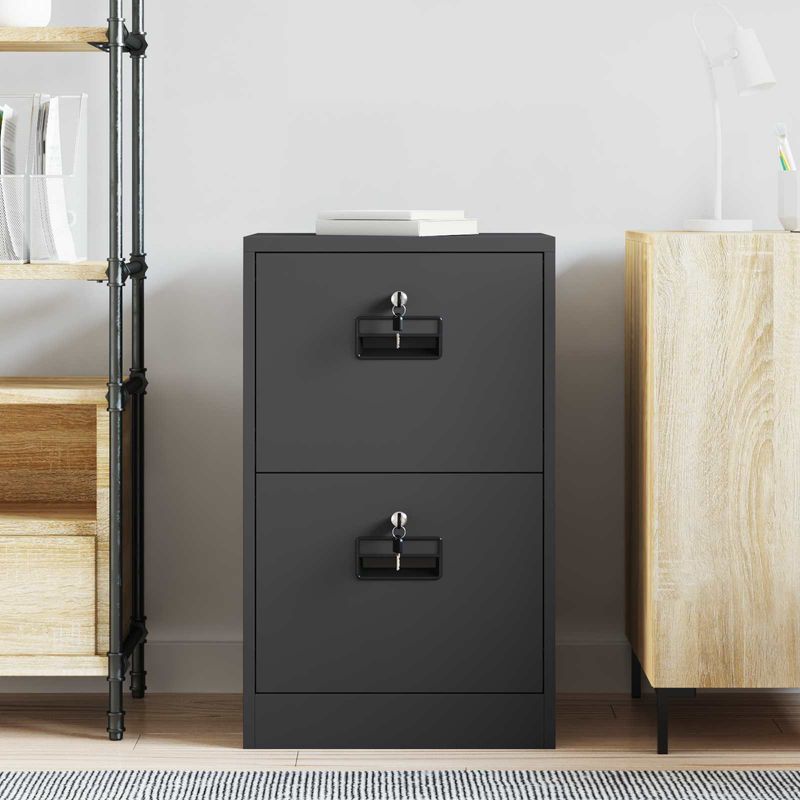 Casa si Gradina - Mobilier - Dulapuri si sifoniere - Dulapuri - Dulap pentru Fisiere cu sertar cu raft Negru 44 x 50 x 106.5 cm - Infinity.ro