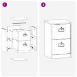 Casa si Gradina - Mobilier - Dulapuri si sifoniere - Dulapuri - Dulap pentru Fisiere cu sertar cu raft Negru 44 x 50 x 106.5 cm - Infinity.ro
