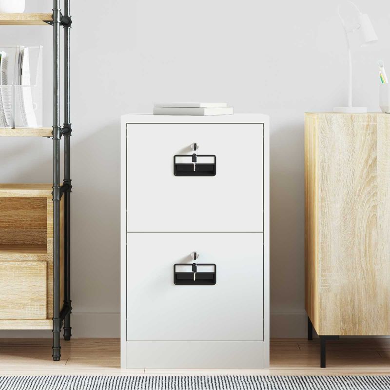 Casa si Gradina - Mobilier - Dulapuri si sifoniere - Dulapuri - Dulap pentru Fisiere cu sertar cu raft Alb 44 x 50 x 106.5 cm - Infinity.ro