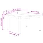 Casa si Gradina - Mobilier - Mese si birouri - Masute de cafea - Masa de cafea Alb 60 x 60 x 36 cm Lemn de pin masiv - Infinity.ro