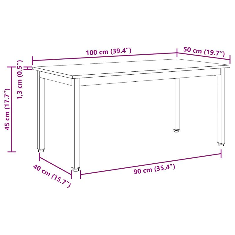 Casa si Gradina - Mobilier - Mese si birouri - Masute de cafea - Masa de cafea natural 100 x 50 x 45 cm Lemn de pin masiv - Infinity.ro