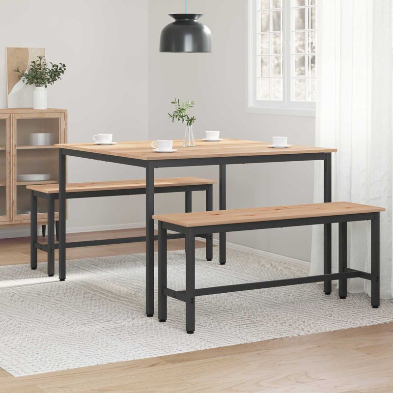 Casa si Gradina - Mobilier - Mese si birouri - Mese bucatarie si dining - Masa de dining natural 110 x 110 x 75 cm Lemn de pin masiv - Infinity.ro