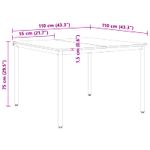 Casa si Gradina - Mobilier - Mese si birouri - Mese bucatarie si dining - Masa de dining natural 110 x 110 x 75 cm Lemn de pin masiv - Infinity.ro