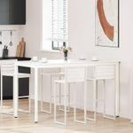 Casa si Gradina - Mobilier - Mese si birouri - Mese bucatarie si dining - Masa de bar Alb 110 x 55 x 105 cm Lemn de pin masiv - Infinity.ro