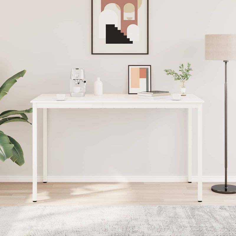 Casa si Gradina - Mobilier - Mese si birouri - Mese bucatarie si dining - Masa de bar Alb 110 x 55 x 105 cm Lemn de pin masiv - Infinity.ro