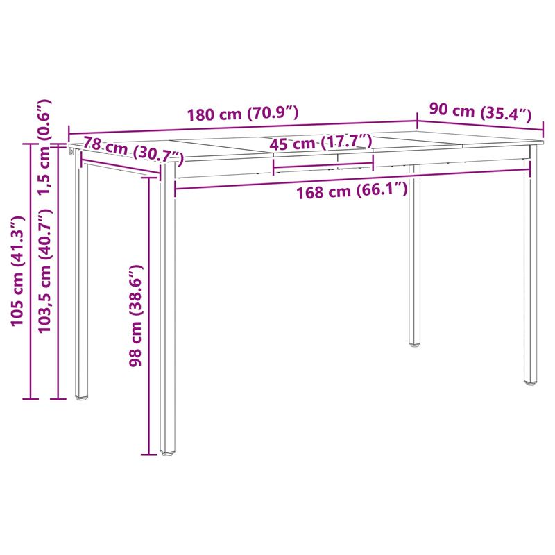 Casa si Gradina - Mobilier - Mese si birouri - Mese bucatarie si dining - Masa de bar Alb 110 x 55 x 105 cm Lemn de pin masiv - Infinity.ro