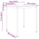 Casa si Gradina - Mobilier - Mese si birouri - Mese bucatarie si dining - Masa de dining natural 70 x 70 x 75 cm Lemn de pin masiv - Infinity.ro