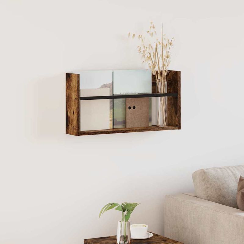 Casa si Gradina - Mobilier - Biblioteci si rafturi - Rafturi - Raft pentru reviste cu raft Stejar fumuriu 60 x 12 x 30 cm - Infinity.ro