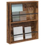 Casa si Gradina - Mobilier - Biblioteci si rafturi - Rafturi - Raft pentru reviste Lemn vechi 60 x 12 x 70 cm Lemn compozit - Infinity.ro