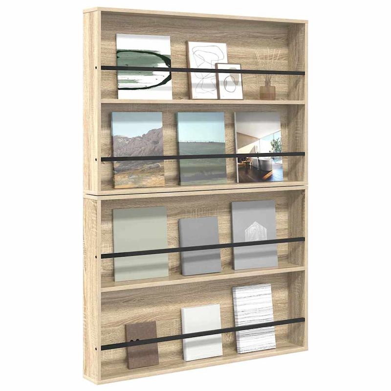 Casa si Gradina - Mobilier - Biblioteci si rafturi - Rafturi - Raft pentru reviste 2 pcs Stejar Sonoma 100 x 12 x 70 cm - Infinity.ro
