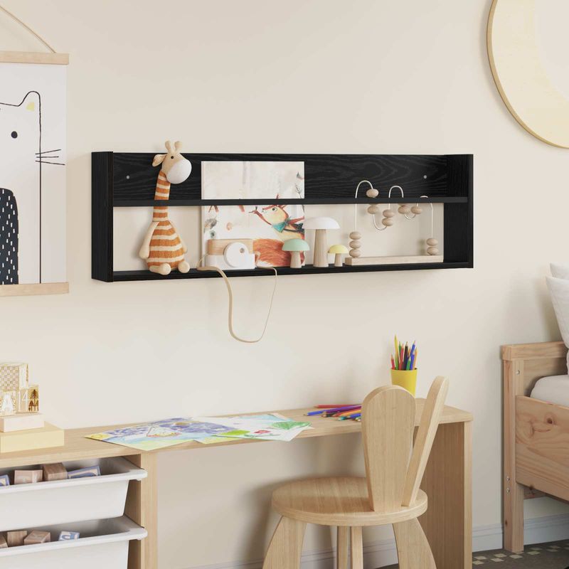 Casa si Gradina - Mobilier - Biblioteci si rafturi - Rafturi - Raft pentru reviste Stejar Negru 100 x 12 x 30 cm Lemn compozit - Infinity.ro