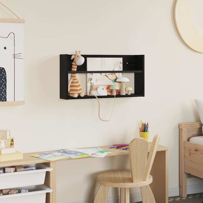 Casa si Gradina - Mobilier - Biblioteci si rafturi - Rafturi - Raft pentru reviste Stejar Negru 60 x 12 x 30 cm Lemn compozit - Infinity.ro