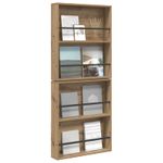 Casa si Gradina - Mobilier - Biblioteci si rafturi - Rafturi - Raft pentru reviste 2 pcs Stejar Artizanal 60 x 12 x 70 cm - Infinity.ro