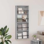 Casa si Gradina - Mobilier - Biblioteci si rafturi - Rafturi - Raft pentru reviste cu raft 2 pcs Gri Sonoma 60 x 12 x 70 cm - Infinity.ro