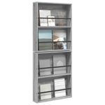 Casa si Gradina - Mobilier - Biblioteci si rafturi - Rafturi - Raft pentru reviste cu raft 2 pcs Gri Sonoma 60 x 12 x 70 cm - Infinity.ro