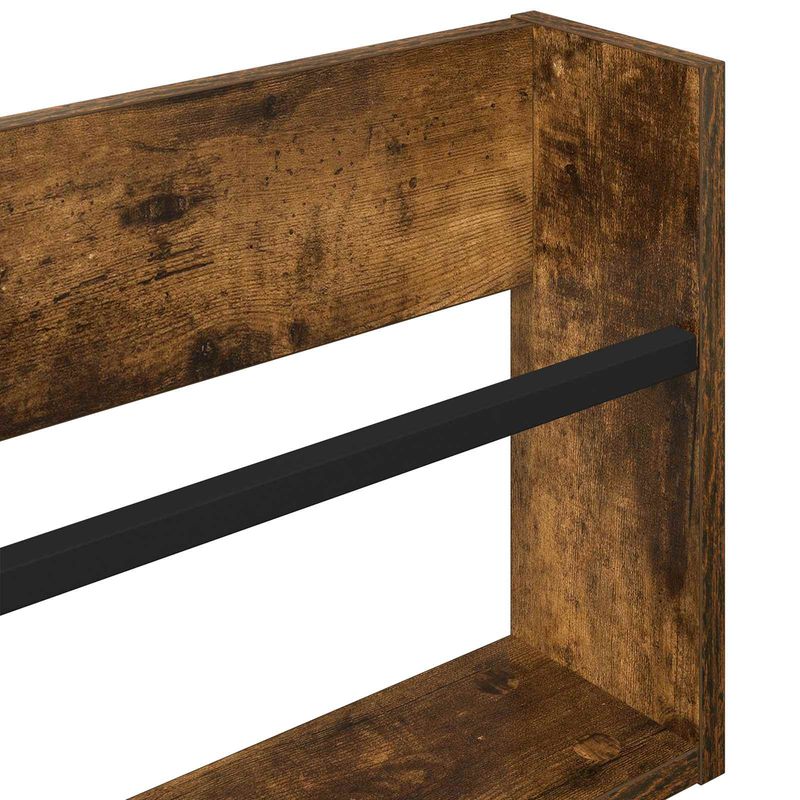 Casa si Gradina - Mobilier - Biblioteci si rafturi - Rafturi - Raft pentru reviste 2 pcs Stejar fumuriu 100 x 12 x 30 cm - Infinity.ro