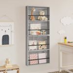 Casa si Gradina - Mobilier - Biblioteci si rafturi - Rafturi - Raft pentru reviste cu raft 2 pcs Gri Sonoma 60 x 12 x 70 cm - Infinity.ro