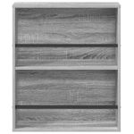 Casa si Gradina - Mobilier - Biblioteci si rafturi - Rafturi - Raft pentru reviste cu raft 2 pcs Gri Sonoma 60 x 12 x 70 cm - Infinity.ro