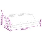 Casa si Gradina - Mobilier - Biblioteci si rafturi - Rafturi - Raft pentru reviste cu raft Alb 90 x 53 x 28,5 cm Lemn compozit - Infinity.ro