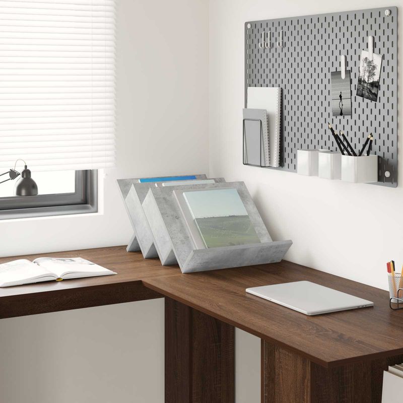 Casa si Gradina - Mobilier - Biblioteci si rafturi - Rafturi - Raft pentru reviste Gri Concret 53 x 40 x 28.5 cm Lemn compozit - Infinity.ro