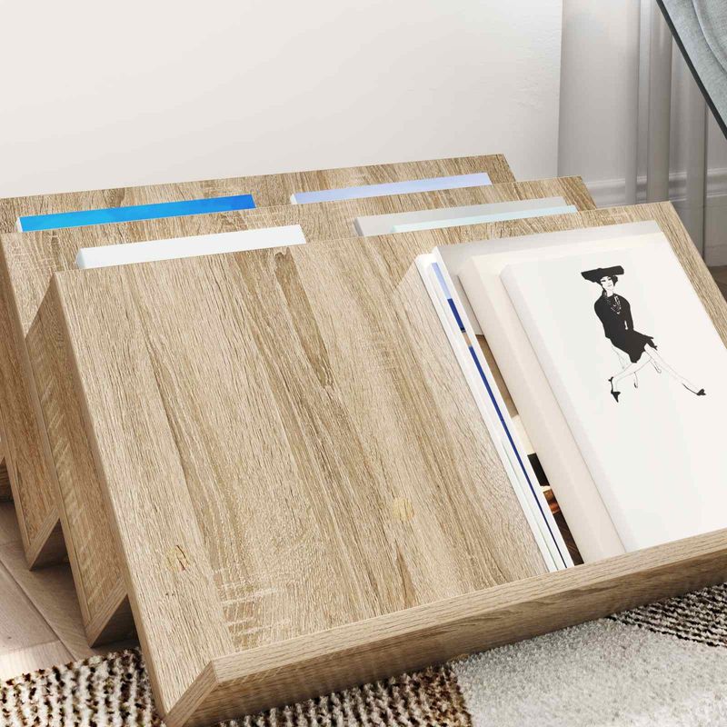 Casa si Gradina - Mobilier - Biblioteci si rafturi - Rafturi - Raft pentru reviste cu raft Stejar Sonoma 65 x 53 x 28,5 cm - Infinity.ro