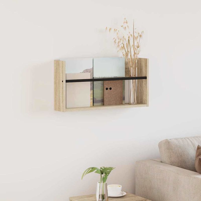 Casa si Gradina - Mobilier - Biblioteci si rafturi - Rafturi - Raft pentru reviste Stejar Sonoma 60 x 12 x 30 cm Lemn compozit - Infinity.ro