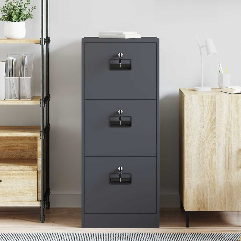 Casa si Gradina - Mobilier - Dulapuri si sifoniere - Dulapuri - Dulap pentru Fisiere cu sertar Antracit 44 x 50 x 106.5 cm - Infinity.ro