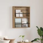 Casa si Gradina - Mobilier - Biblioteci si rafturi - Rafturi - Raft pentru reviste cu raft Stejar Artizanal 60 x 12 x 70 cm - Infinity.ro