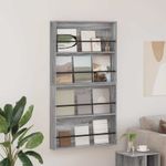 Casa si Gradina - Mobilier - Biblioteci si rafturi - Rafturi - Raft pentru reviste cu raft 2 pcs Gri Sonoma 80 x 12 x 70 cm - Infinity.ro
