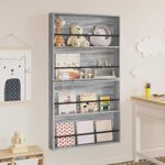 Casa si Gradina - Mobilier - Biblioteci si rafturi - Rafturi - Raft pentru reviste cu raft 2 pcs Gri Sonoma 80 x 12 x 70 cm - Infinity.ro