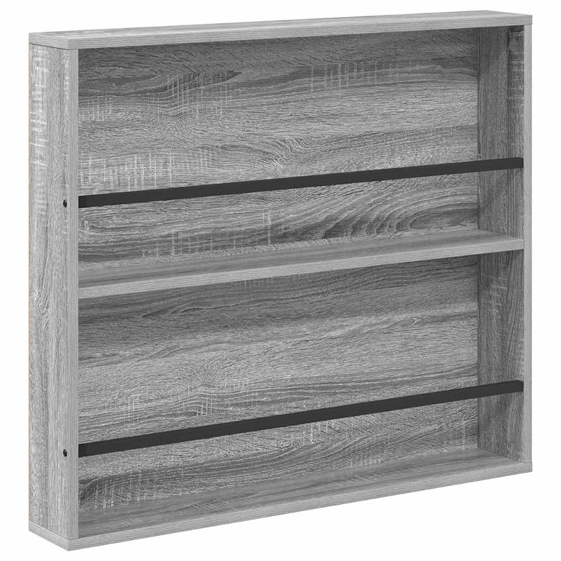 Casa si Gradina - Mobilier - Biblioteci si rafturi - Rafturi - Raft pentru reviste cu raft 2 pcs Gri Sonoma 80 x 12 x 70 cm - Infinity.ro