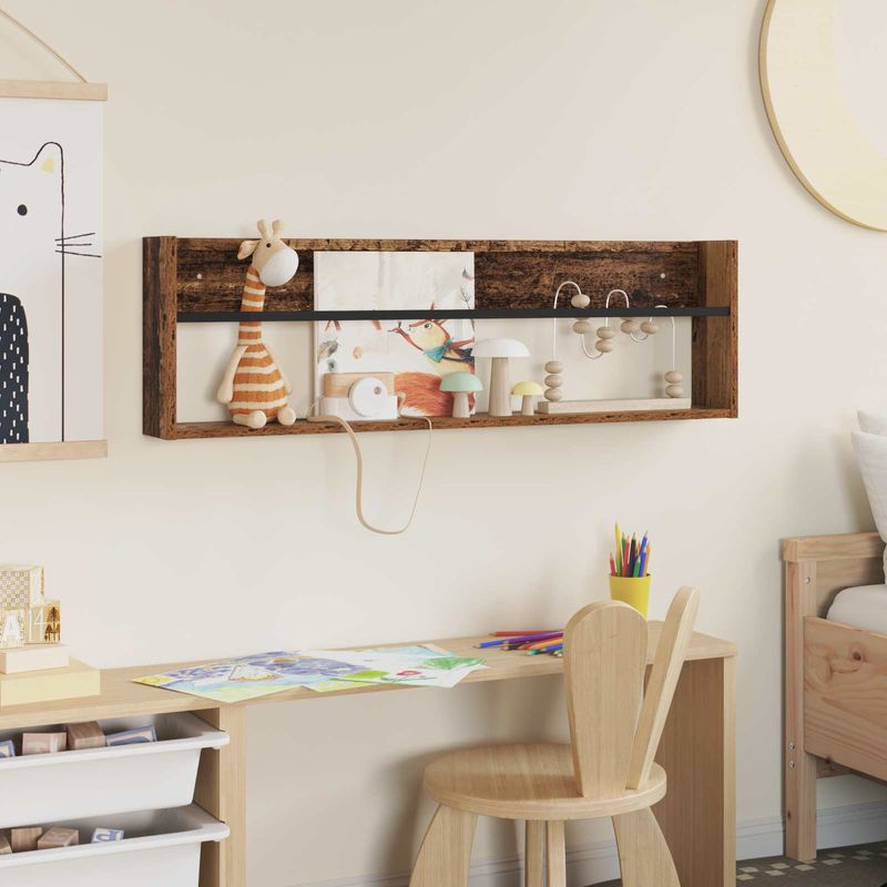 Casa si Gradina - Mobilier - Biblioteci si rafturi - Rafturi - Raft pentru reviste Lemn vechi 100 x 12 x 30 cm Lemn compozit - Infinity.ro