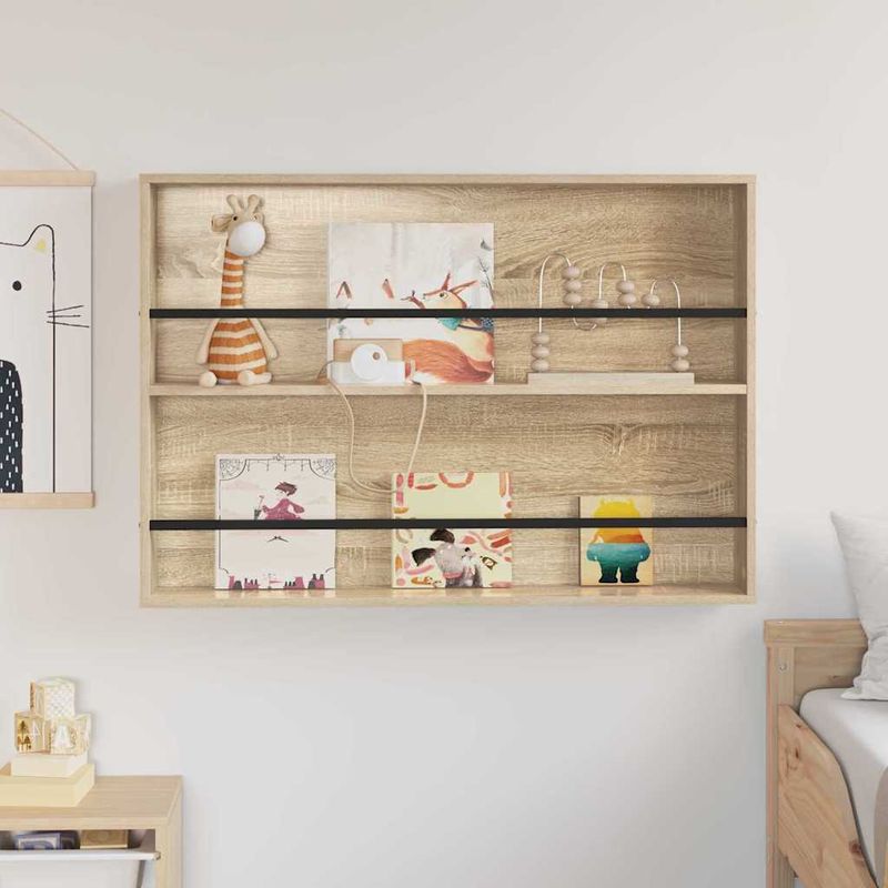 Casa si Gradina - Mobilier - Biblioteci si rafturi - Rafturi - Raft pentru reviste cu raft Stejar Sonoma 100 x 12 x 70 cm - Infinity.ro